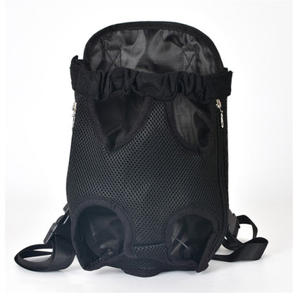 Black pet carrier backpack on a white background
