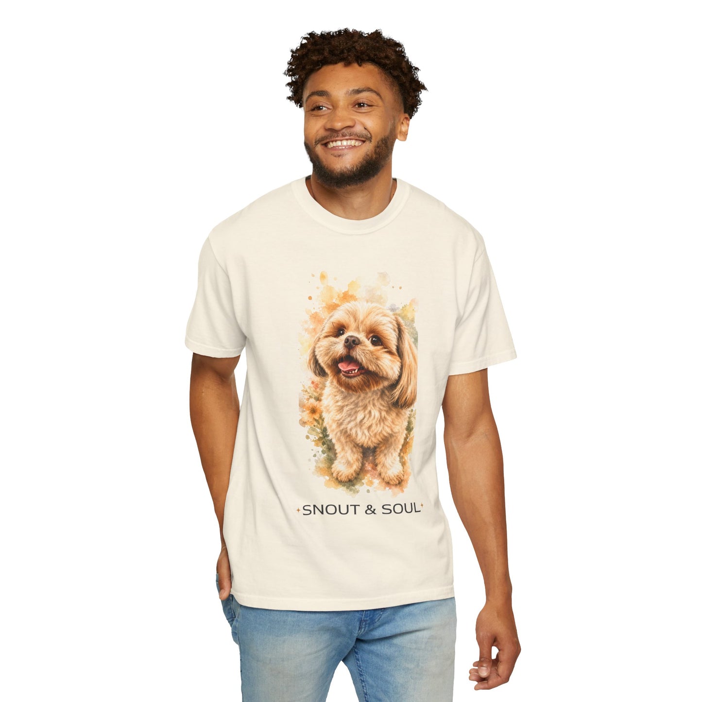 Snout & Soul Shih Tzu T-Shirt — Cute Dog Portrait Tee for Pet Lovers