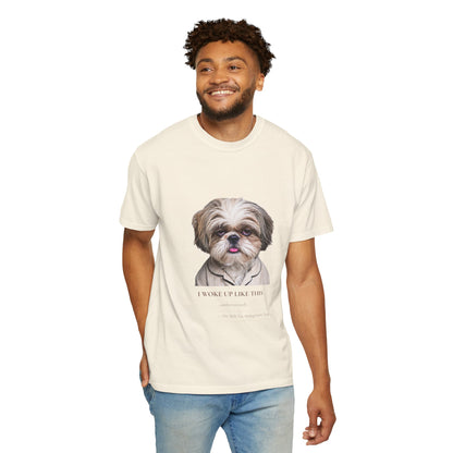 I Woke Up Like This — Shih Tzu Comfort Colors Tee | Dog Mom Shirt | Vintage Wash