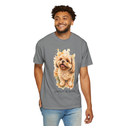 Snout & Soul Shih Tzu T-Shirt — Cute Dog Portrait Tee for Pet Lovers