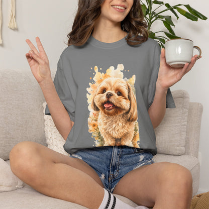 Snout & Soul Shih Tzu T-Shirt — Cute Dog Portrait Tee for Pet Lovers