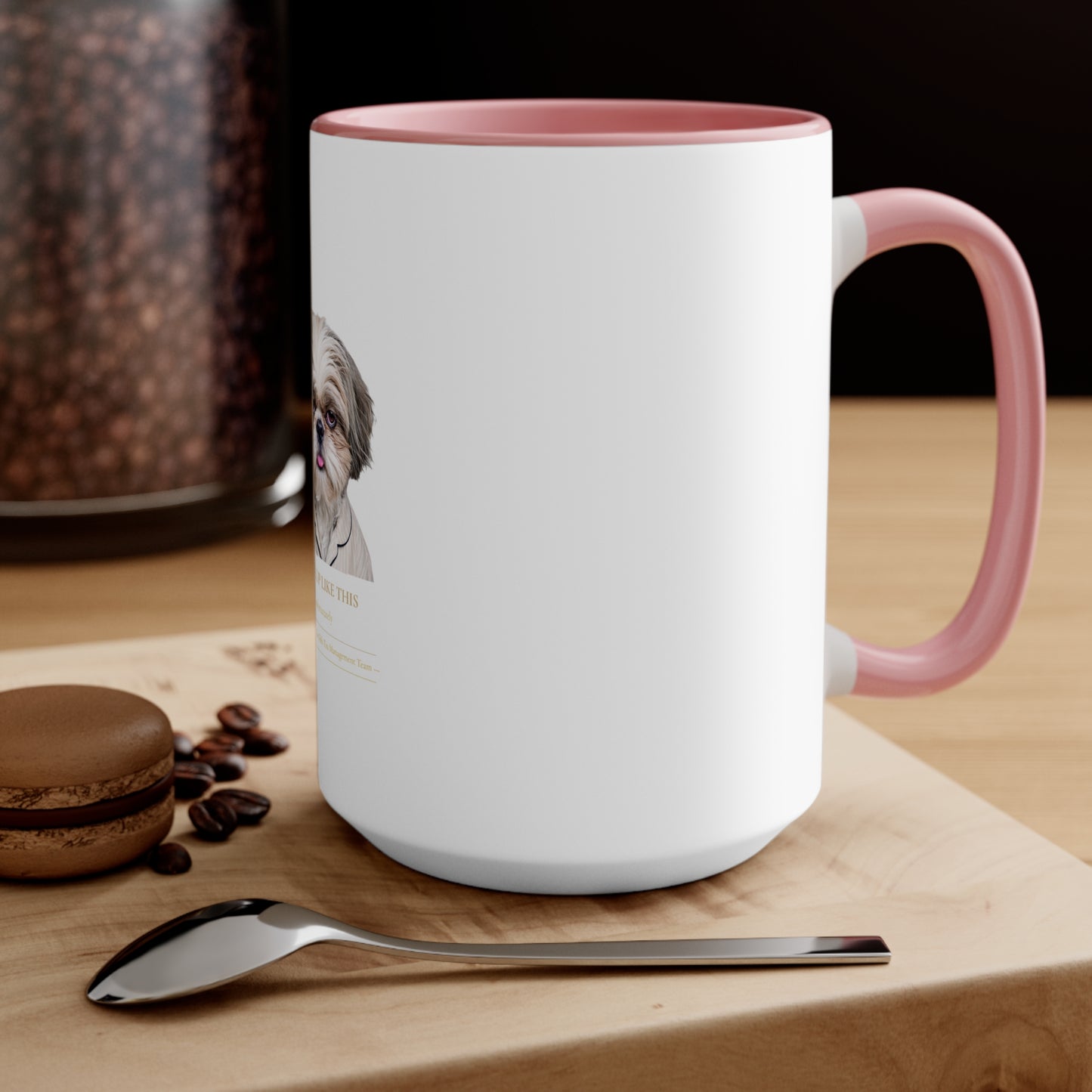 Shih Tzu 'I Woke Up Like This' Accent Coffee Mug — Cute Dog Lover Gift