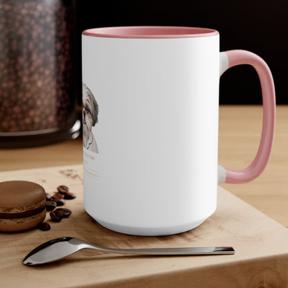 Shih Tzu 'I Woke Up Like This' Accent Coffee Mug — Cute Dog Lover Gift