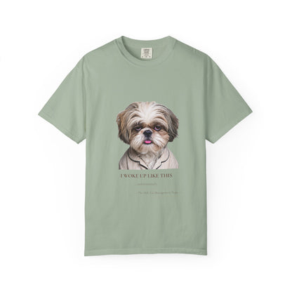 I Woke Up Like This — Shih Tzu Comfort Colors Tee | Dog Mom Shirt | Vintage Wash