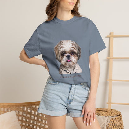 I Woke Up Like This — Shih Tzu Comfort Colors Tee | Dog Mom Shirt | Vintage Wash