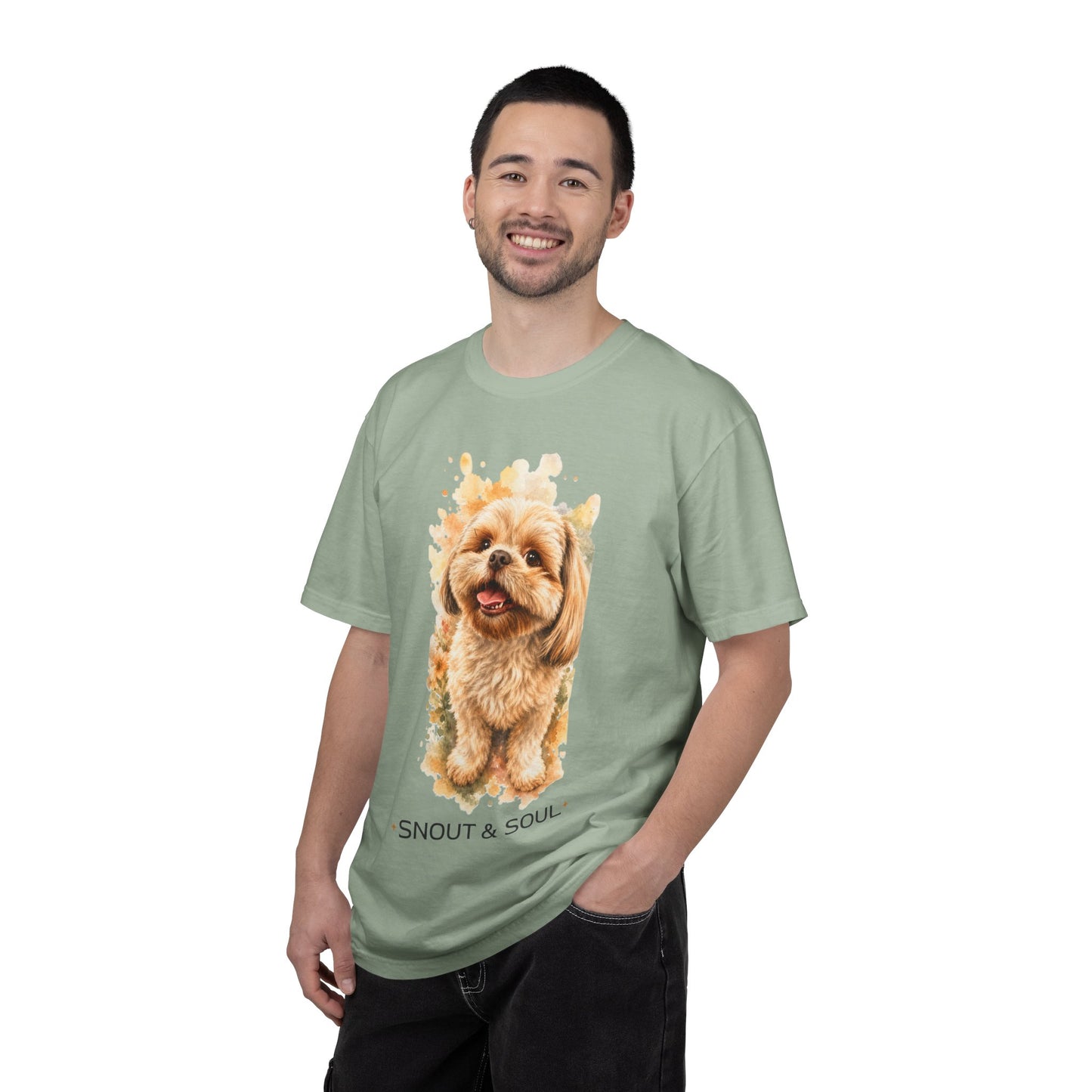 Snout & Soul Shih Tzu T-Shirt — Cute Dog Portrait Tee for Pet Lovers