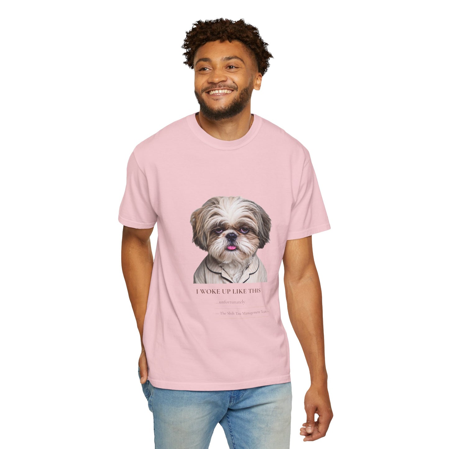 I Woke Up Like This — Shih Tzu Comfort Colors Tee | Dog Mom Shirt | Vintage Wash