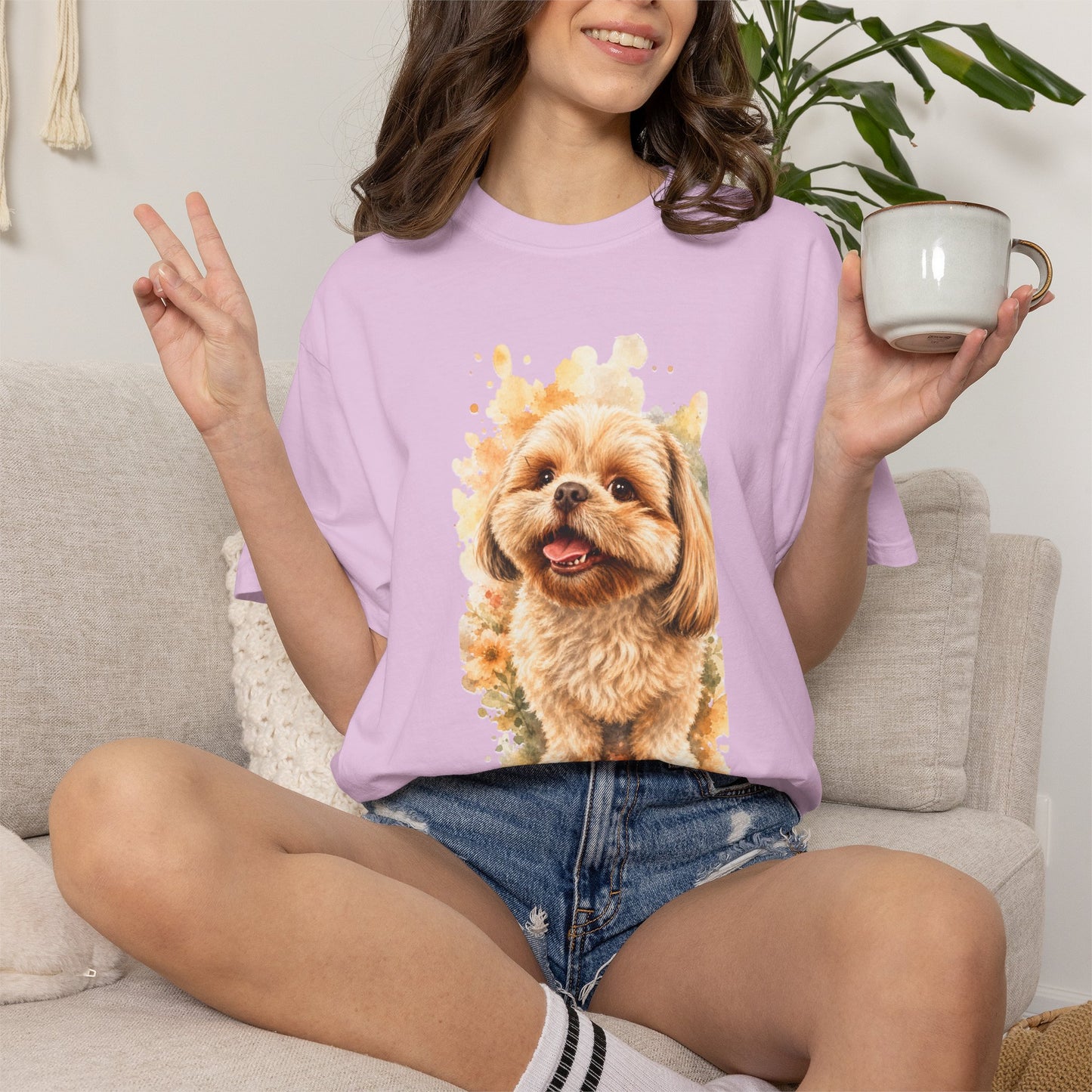 Snout & Soul Shih Tzu T-Shirt — Cute Dog Portrait Tee for Pet Lovers