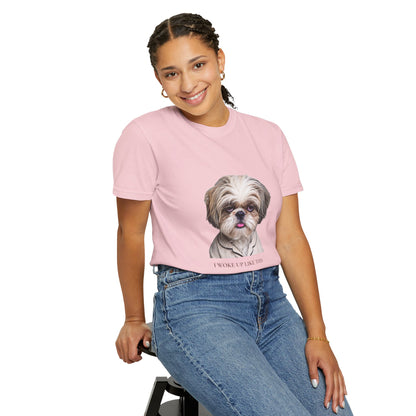 I Woke Up Like This — Shih Tzu Comfort Colors Tee | Dog Mom Shirt | Vintage Wash
