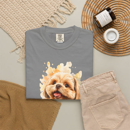 Snout & Soul Shih Tzu T-Shirt — Cute Dog Portrait Tee for Pet Lovers
