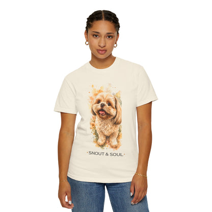 Snout & Soul Shih Tzu T-Shirt — Cute Dog Portrait Tee for Pet Lovers