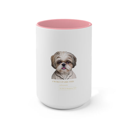 Shih Tzu 'I Woke Up Like This' Accent Coffee Mug — Cute Dog Lover Gift