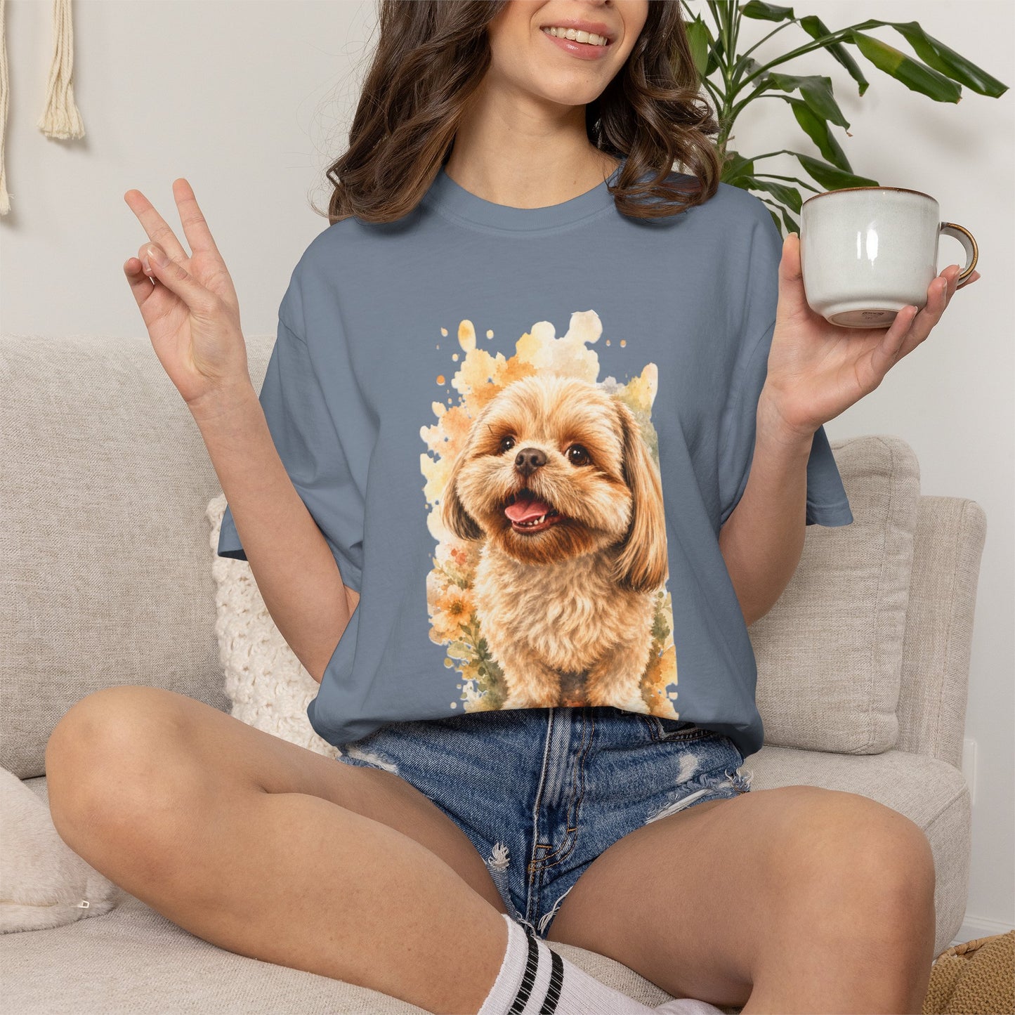 Snout & Soul Shih Tzu T-Shirt — Cute Dog Portrait Tee for Pet Lovers