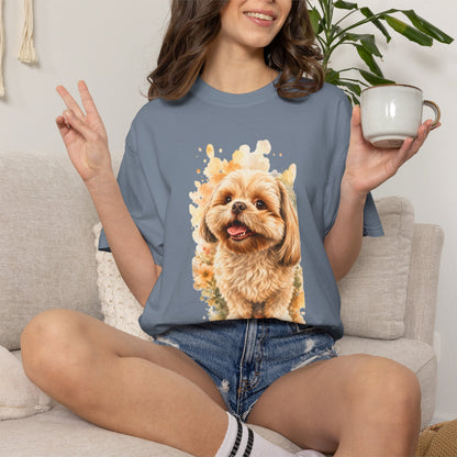 Snout & Soul Shih Tzu T-Shirt — Cute Dog Portrait Tee for Pet Lovers
