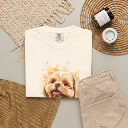 Snout & Soul Shih Tzu T-Shirt — Cute Dog Portrait Tee for Pet Lovers
