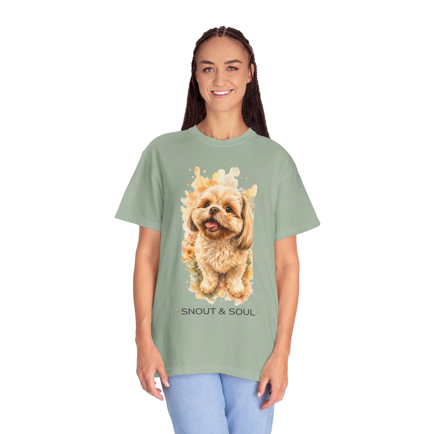 Snout & Soul Shih Tzu T-Shirt — Cute Dog Portrait Tee for Pet Lovers