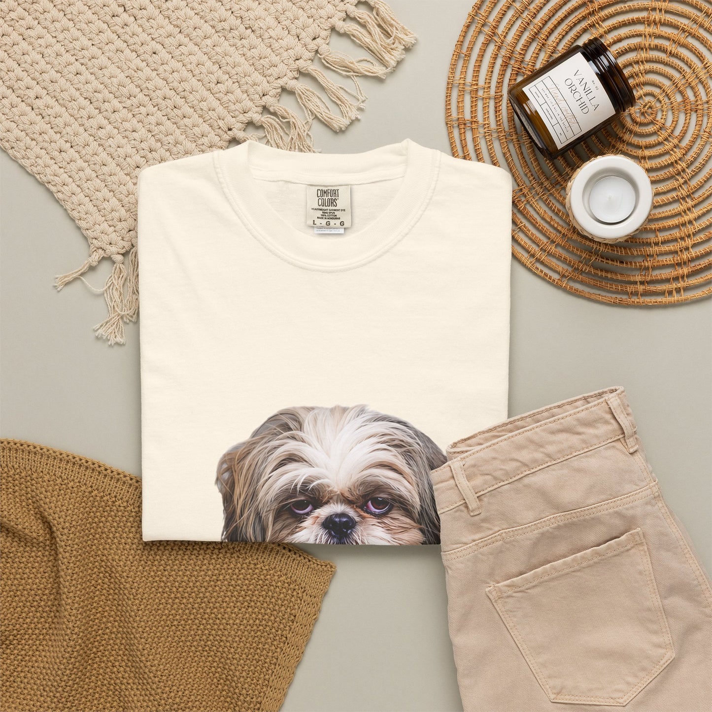 I Woke Up Like This — Shih Tzu Comfort Colors Tee | Dog Mom Shirt | Vintage Wash