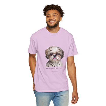 I Woke Up Like This — Shih Tzu Comfort Colors Tee | Dog Mom Shirt | Vintage Wash