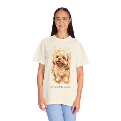 Snout & Soul Shih Tzu T-Shirt — Cute Dog Portrait Tee for Pet Lovers