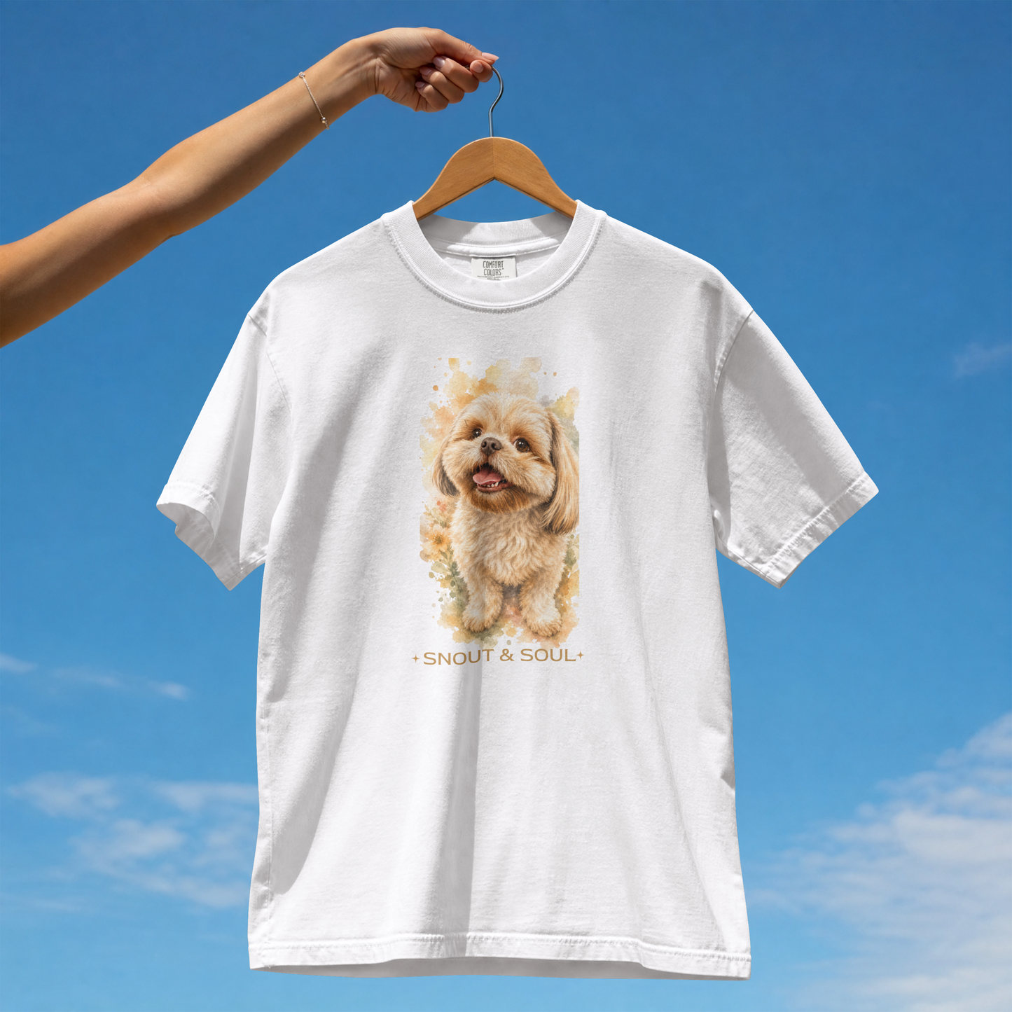 Snout & Soul Shih Tzu T-Shirt — Cute Dog Portrait Tee for Pet Lovers