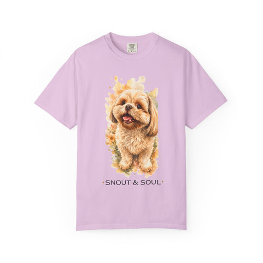 Snout & Soul Shih Tzu T-Shirt — Cute Dog Portrait Tee for Pet Lovers