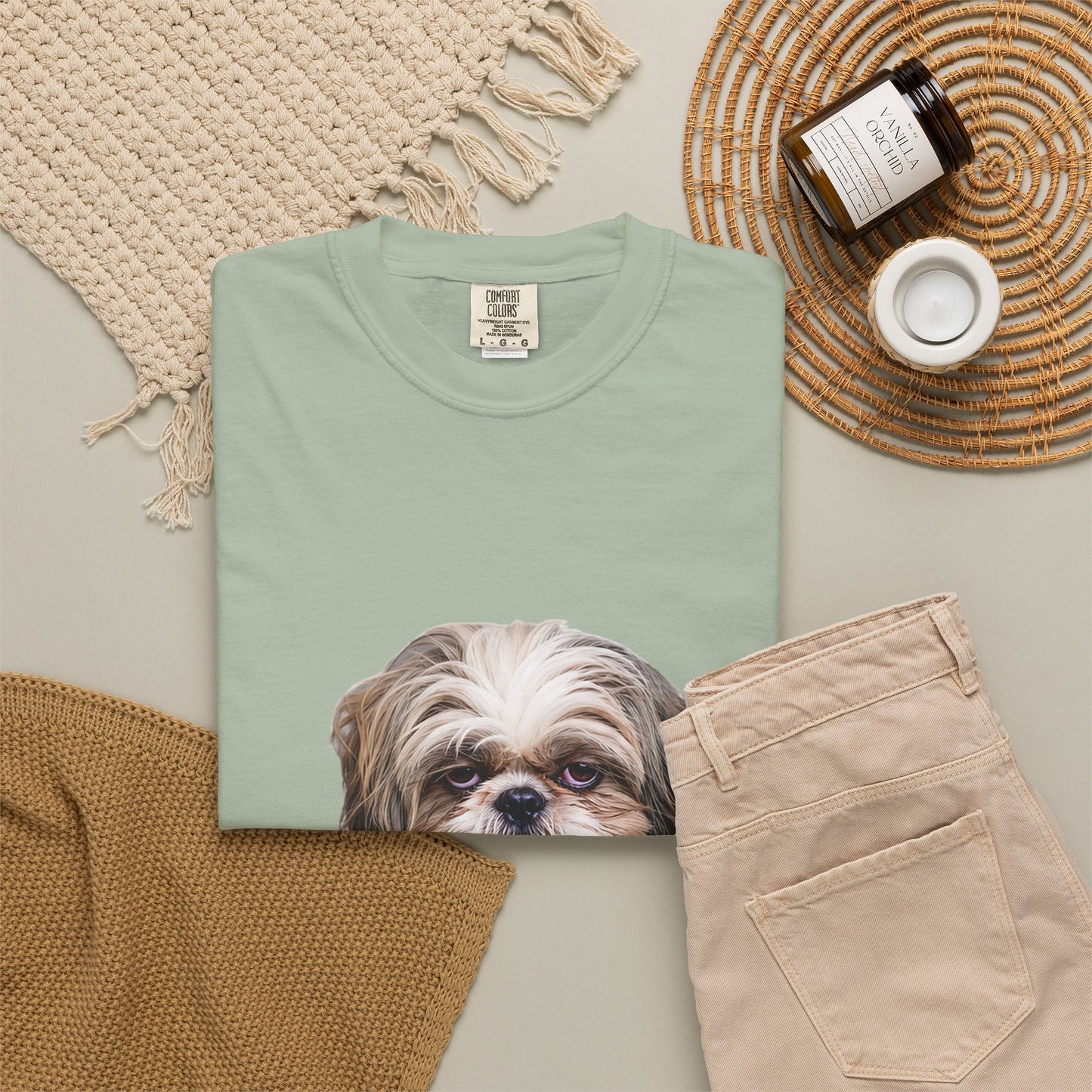 I Woke Up Like This — Shih Tzu Comfort Colors Tee | Dog Mom Shirt | Vintage Wash