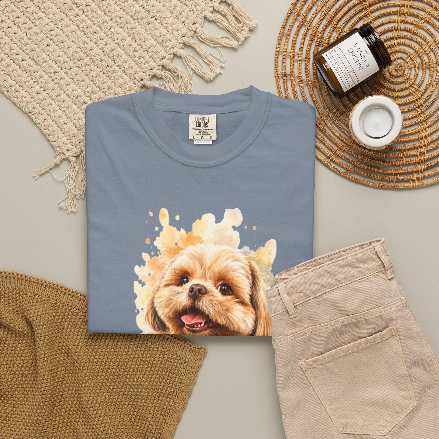 Snout & Soul Shih Tzu T-Shirt — Cute Dog Portrait Tee for Pet Lovers