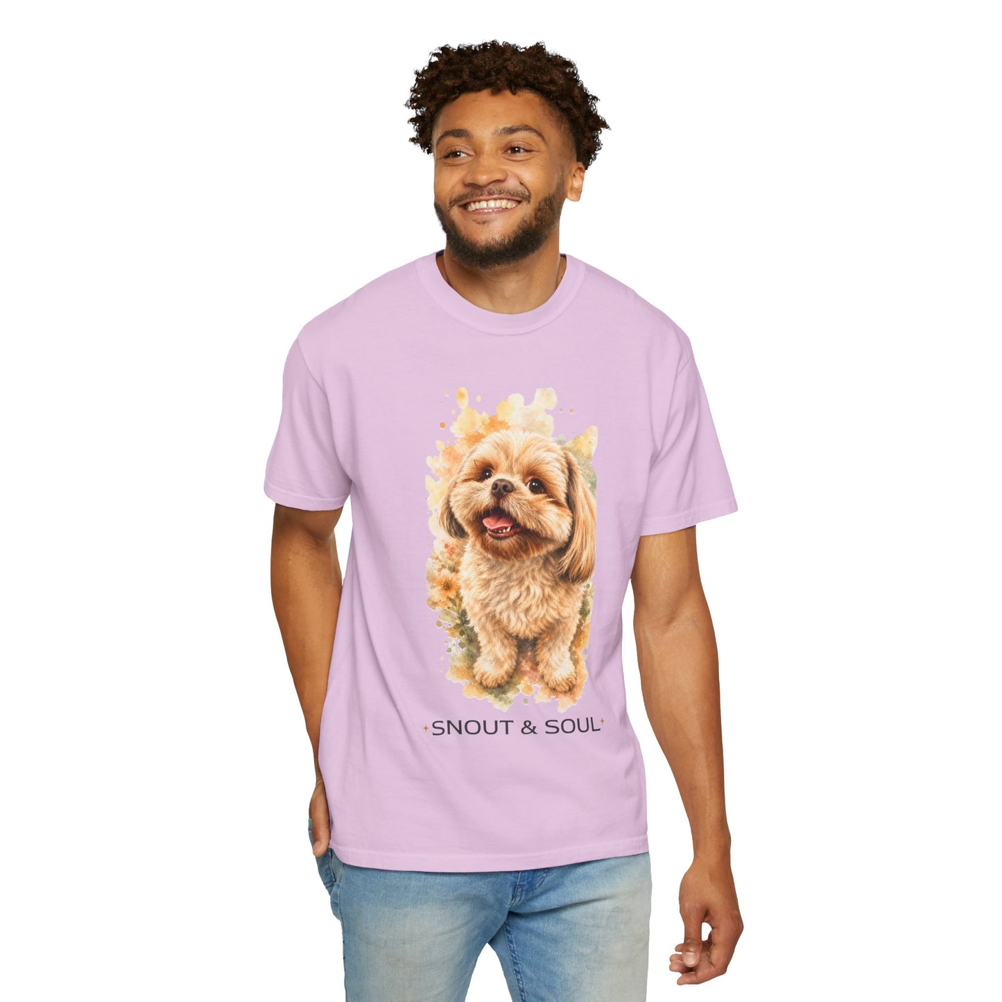 Snout & Soul Shih Tzu T-Shirt — Cute Dog Portrait Tee for Pet Lovers