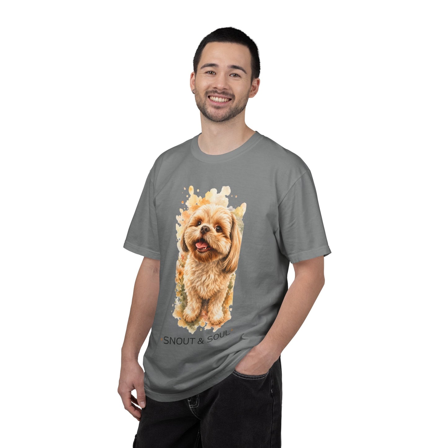 Snout & Soul Shih Tzu T-Shirt — Cute Dog Portrait Tee for Pet Lovers