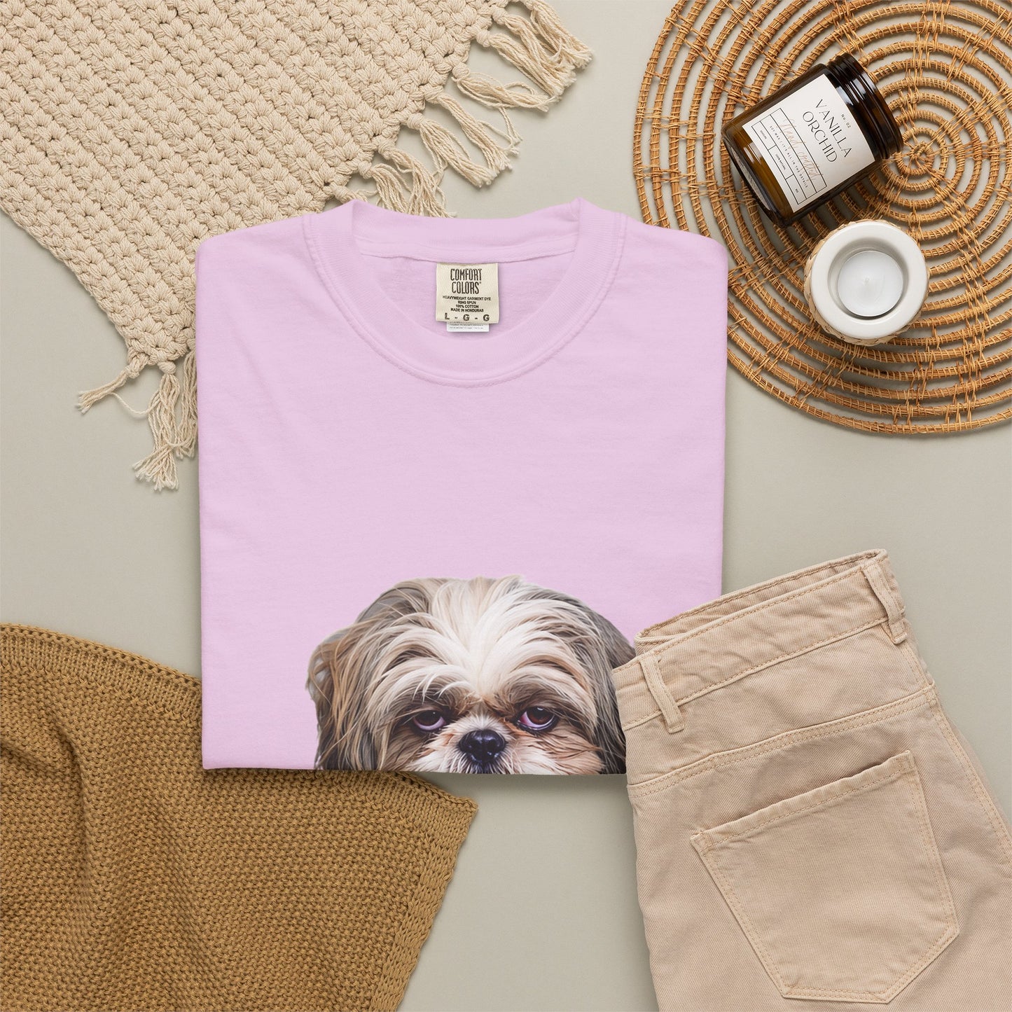 I Woke Up Like This — Shih Tzu Comfort Colors Tee | Dog Mom Shirt | Vintage Wash