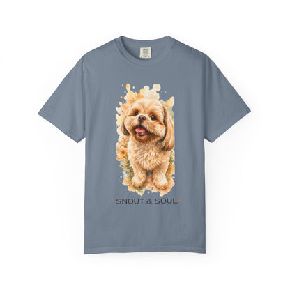 Snout & Soul Shih Tzu T-Shirt — Cute Dog Portrait Tee for Pet Lovers