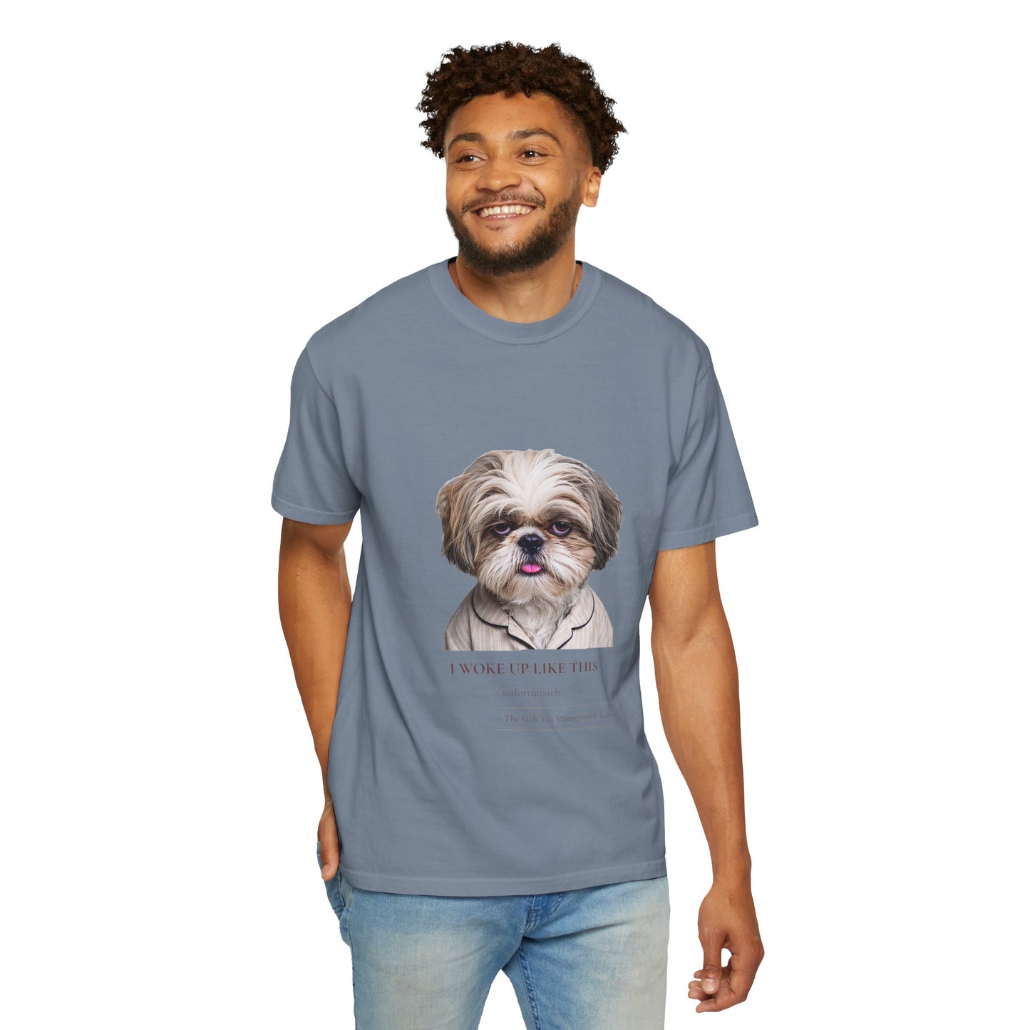 I Woke Up Like This — Shih Tzu Comfort Colors Tee | Dog Mom Shirt | Vintage Wash