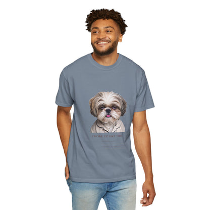I Woke Up Like This — Shih Tzu Comfort Colors Tee | Dog Mom Shirt | Vintage Wash