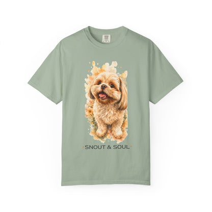 Snout & Soul Shih Tzu T-Shirt — Cute Dog Portrait Tee for Pet Lovers