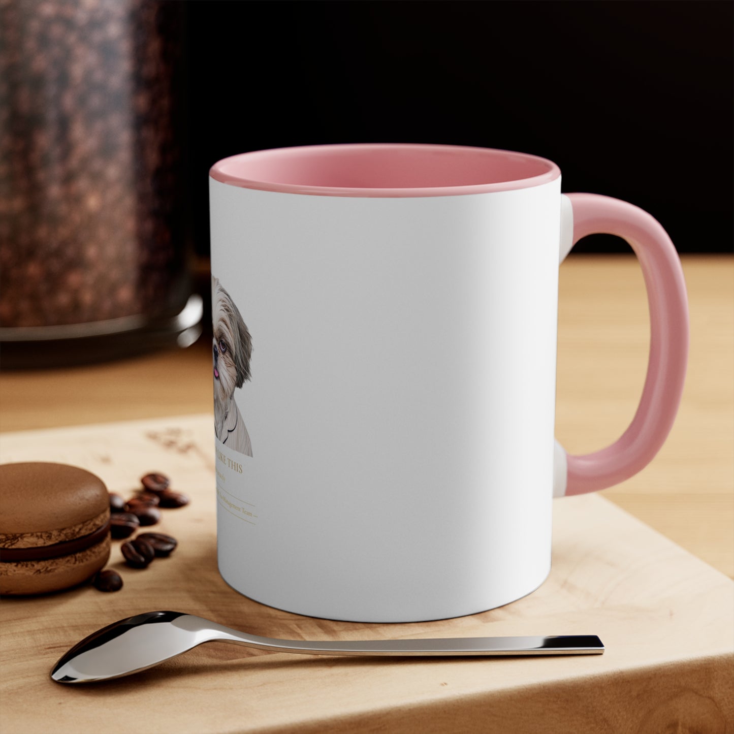 Shih Tzu 'I Woke Up Like This' Accent Coffee Mug — Cute Dog Lover Gift
