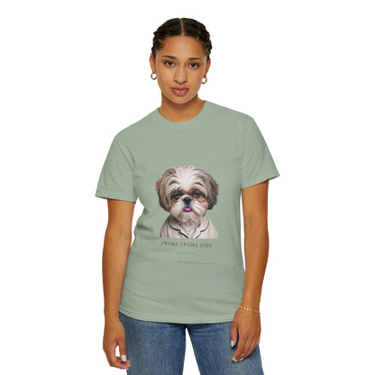 I Woke Up Like This — Shih Tzu Comfort Colors Tee | Dog Mom Shirt | Vintage Wash