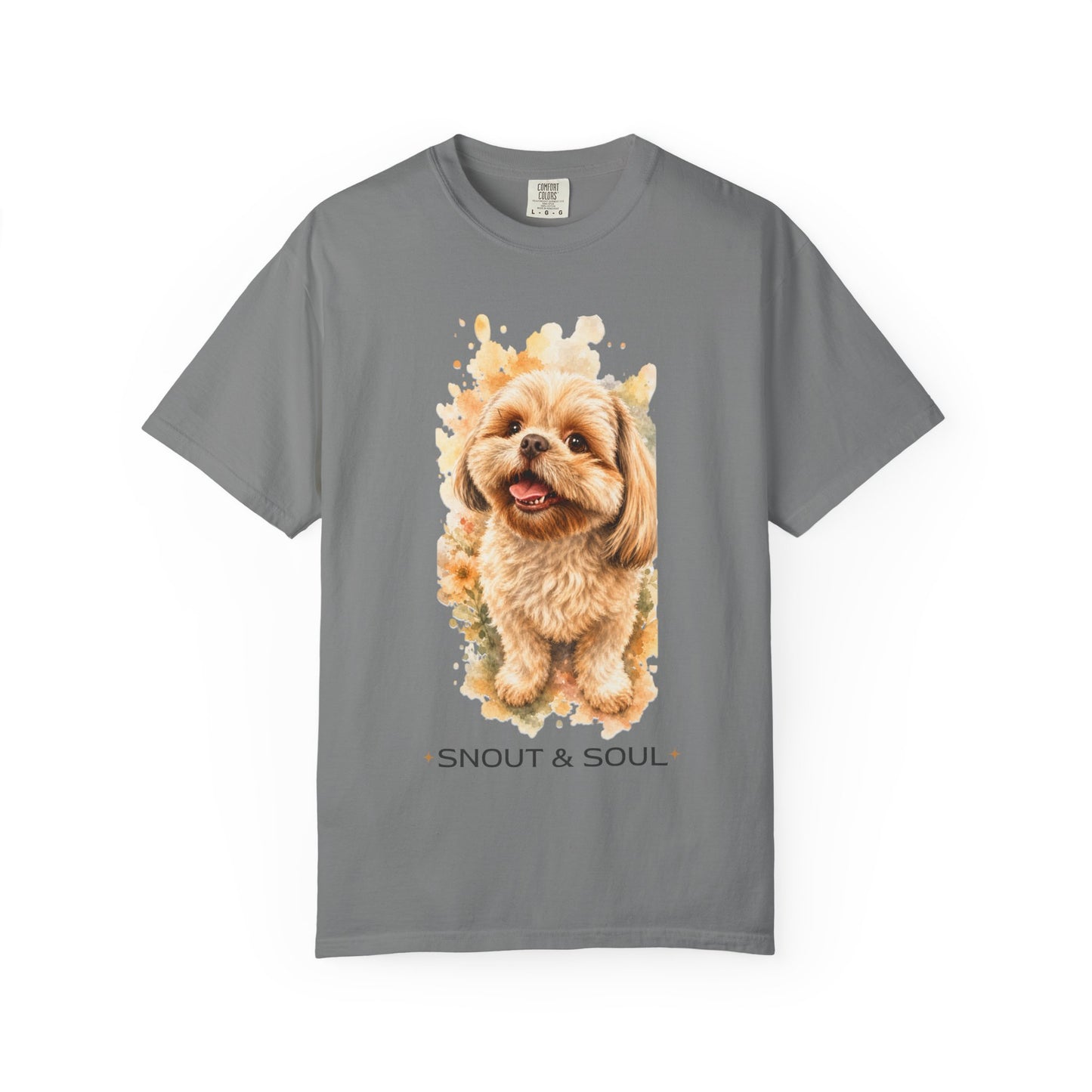 Snout & Soul Shih Tzu T-Shirt — Cute Dog Portrait Tee for Pet Lovers