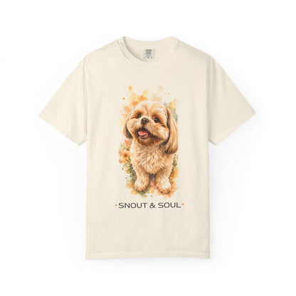 Snout & Soul Shih Tzu T-Shirt — Cute Dog Portrait Tee for Pet Lovers