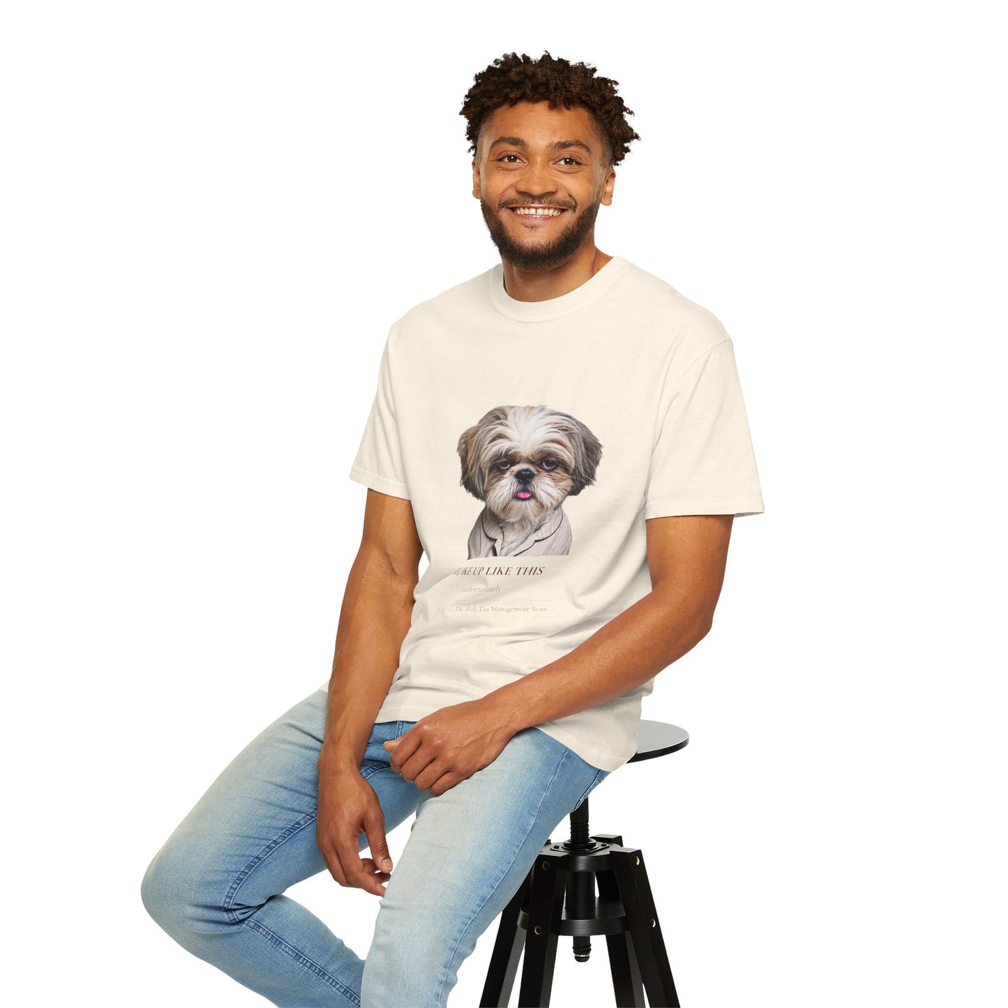 I Woke Up Like This — Shih Tzu Comfort Colors Tee | Dog Mom Shirt | Vintage Wash