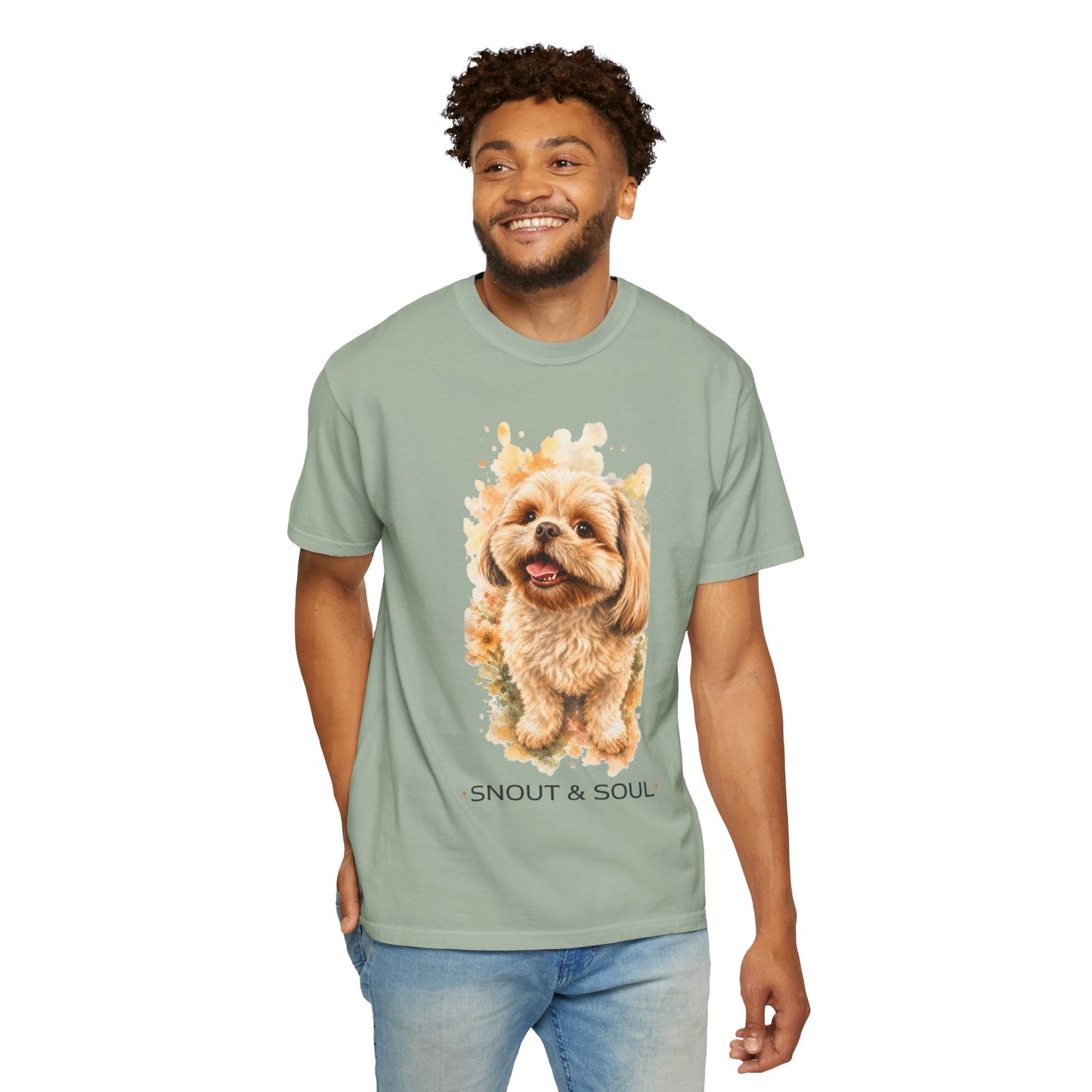 Snout & Soul Shih Tzu T-Shirt — Cute Dog Portrait Tee for Pet Lovers