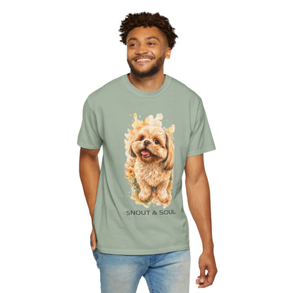 Snout & Soul Shih Tzu T-Shirt — Cute Dog Portrait Tee for Pet Lovers