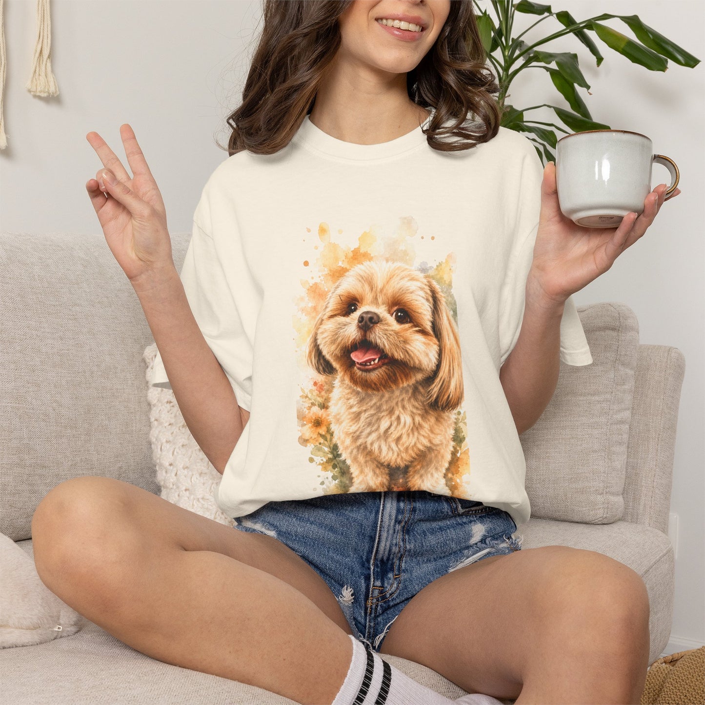 Snout & Soul Shih Tzu T-Shirt — Cute Dog Portrait Tee for Pet Lovers