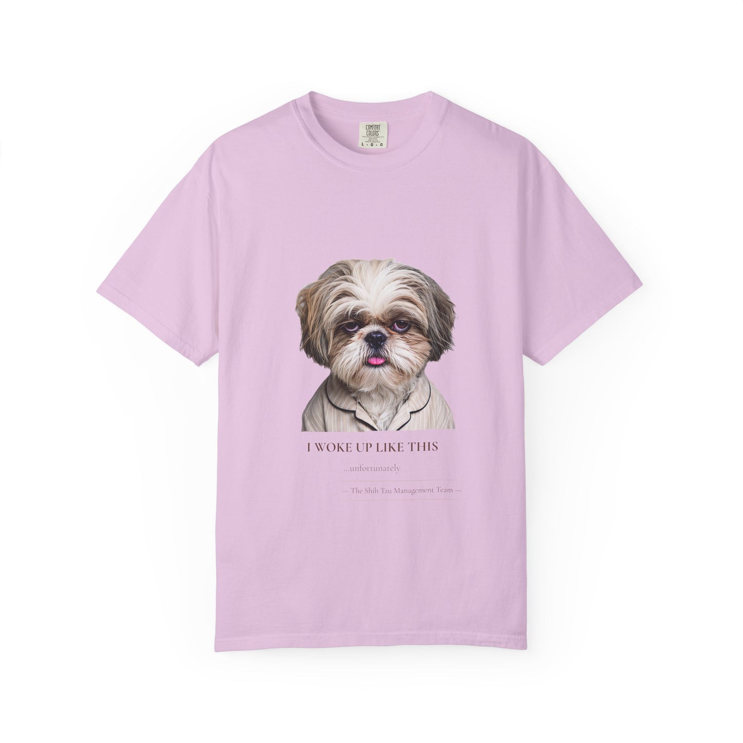 I Woke Up Like This — Shih Tzu Comfort Colors Tee | Dog Mom Shirt | Vintage Wash