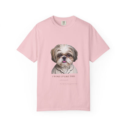 I Woke Up Like This — Shih Tzu Comfort Colors Tee | Dog Mom Shirt | Vintage Wash