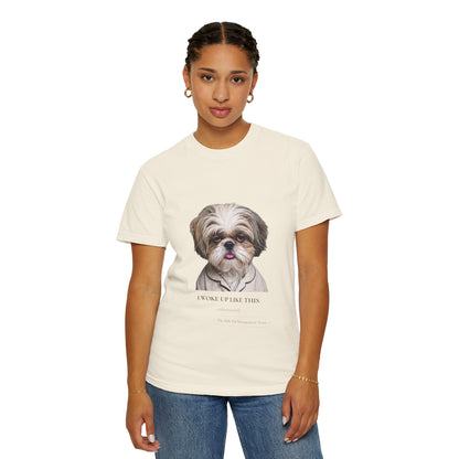 I Woke Up Like This — Shih Tzu Comfort Colors Tee | Dog Mom Shirt | Vintage Wash