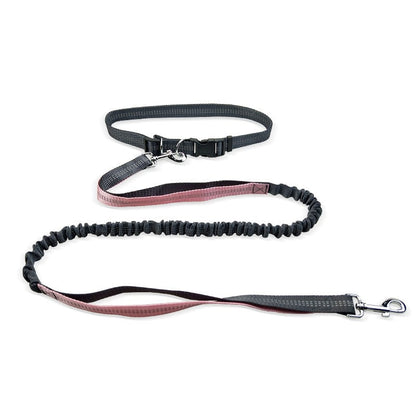 Hands-Free Dog Walking Belt with Shock-Absorbing Detachable Leash
