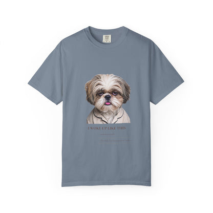 I Woke Up Like This — Shih Tzu Comfort Colors Tee | Dog Mom Shirt | Vintage Wash