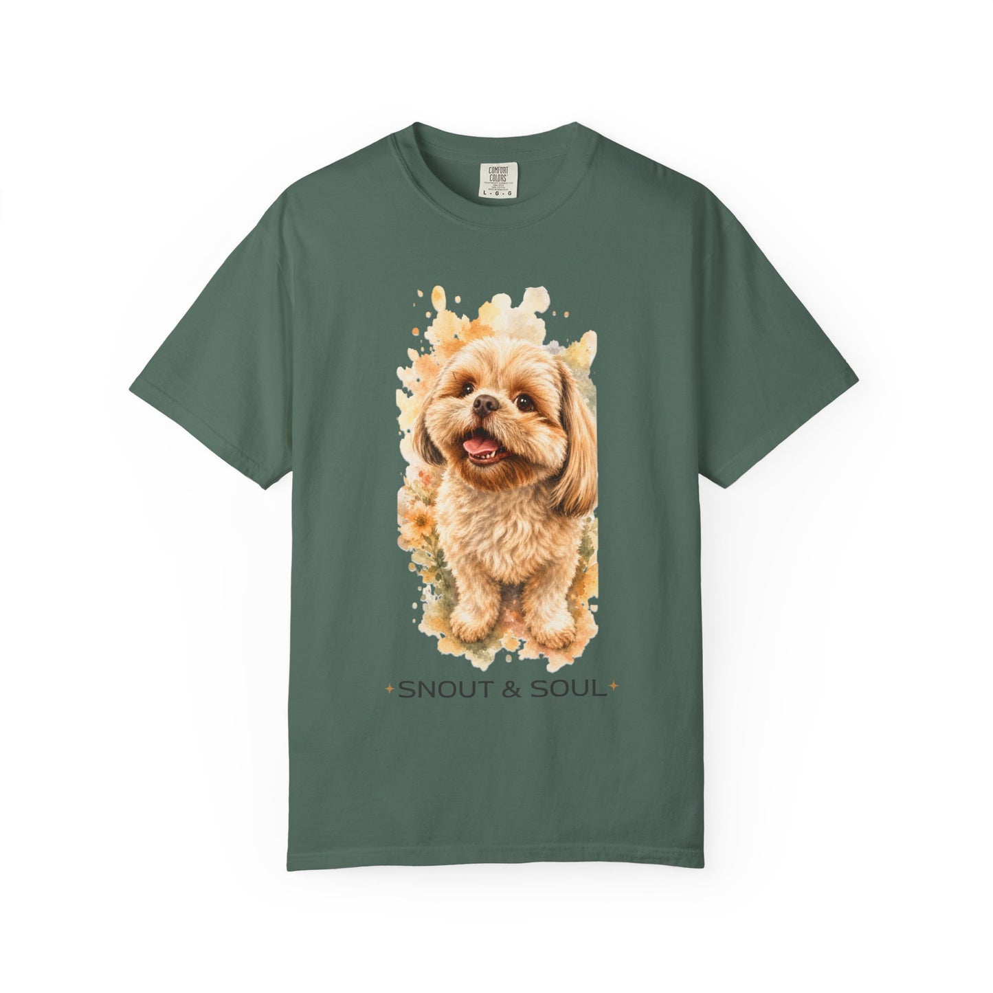 Snout & Soul Shih Tzu T-Shirt — Cute Dog Portrait Tee for Pet Lovers