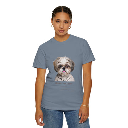 I Woke Up Like This — Shih Tzu Comfort Colors Tee | Dog Mom Shirt | Vintage Wash