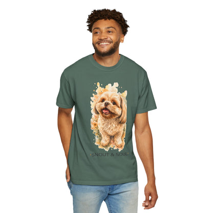 Snout & Soul Shih Tzu T-Shirt — Cute Dog Portrait Tee for Pet Lovers